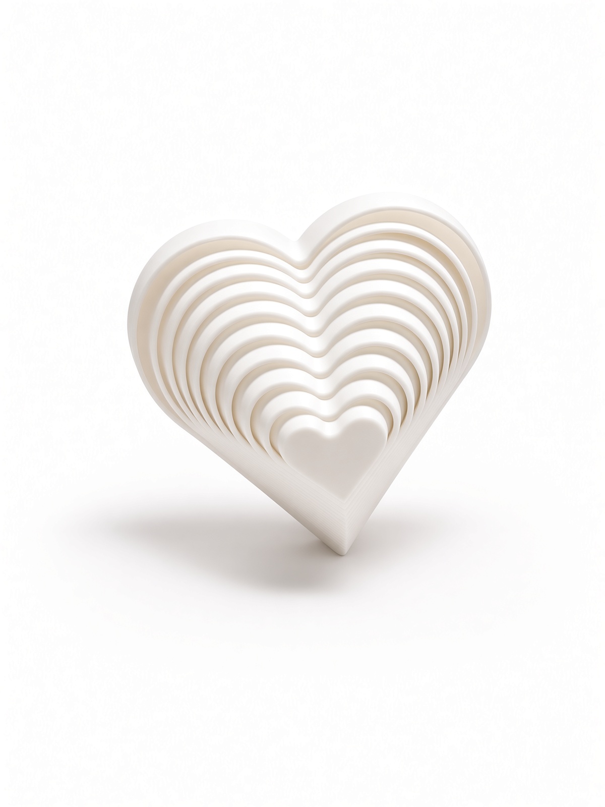 White HeartPop nested hearts